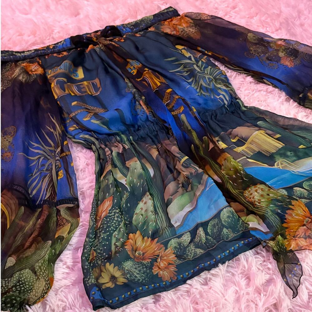 2006 Versace Runway Silk Chiffon Romper Rare - Picture 3 of 7